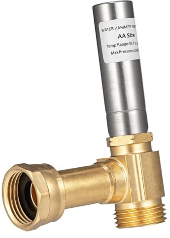 perfk Water Hammer Arrestor 3/4NH Thread Easy to Install Professional Pressure Reducer Plumbing for Washing Machine Accessory