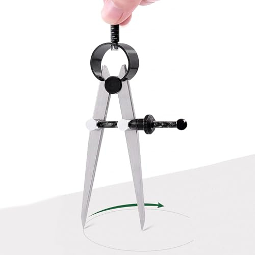 ieron Verstellbare, abschließbare Stahl-Trennwand aus Metall, 250 mm, drehbar, für Kratzer, Leder-Kompass, Nähwerkzeuge für Geometrie, Zeichnen, Zeichnen, Zeichnen, Zeichnen, 250 mm