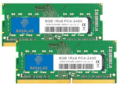 16 GB RASALAS 2X 8 GB DDR4 2400 MHz PC4-19200 PC4-2400T Non-ECC ungepuffert 1,2 V CL17 1Rx8 Single Rank 260 Pin SODIMM Laptop Arbeitsspeicher RAM Modul Upgrade…