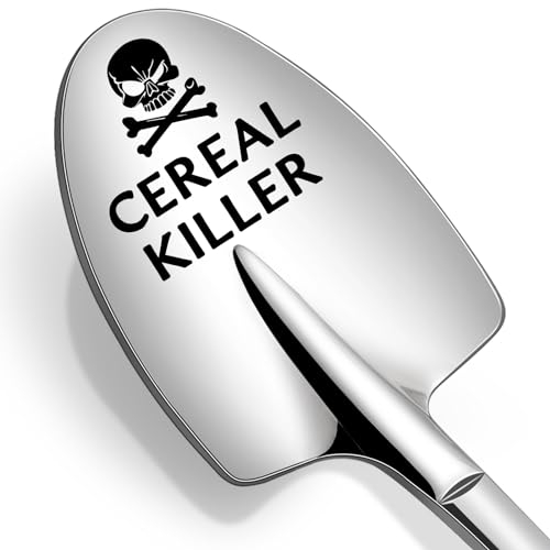 Lovingly Yours Cereal Killer Spoon - Funny Gifts for Men, Mens Gifts Birthday Gifts for Him - Stainless Steel, 1 Spoon, Flatware-spoons