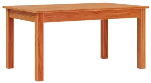 vidaXL Couchtisch, Beistelltisch mit Holzrahmen, Sofatisch für Wohnzimmer, Kaffeetisch Teetisch, Modern, Wachsbraun Massivholz Kiefer