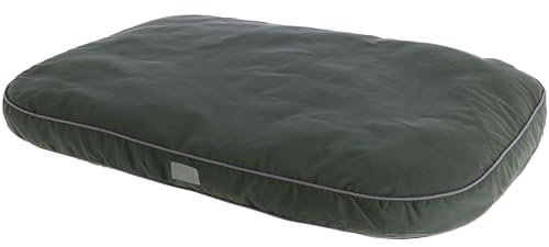Kerbl Liegekissen Jerome (Farbe dunkelgrün/grau, L x B x H 100 x 70 x 11 cm, waschbarer Bezug, mit Antirutschbeschichtung, Hundekissen) 80452