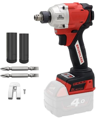 FSYAO 1/2 350Nm dual-purpose cordless impact wrench, 1/4 impact driver, brushless wrench driver. (body only, no battery included)
