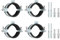 sourcing map 4 Pcs Adjustable Pipe Bracket Clamp, 1-1/2(38mm) Wall Ceiling Mount Split Ring Pipe Hanger Galvanized Iron Pipe Strap Support with Screw & Expansion Tube for Pipe Tube