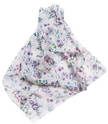 Petite Folie Luxuriöses 100% Seidentuch Damen – Field Flowers 50x50 cm | Elegantes leichtes Halstuch | Premium Modeaccessoire & Geschenk zum Geburtstag, Hochzeit, Jubiläum