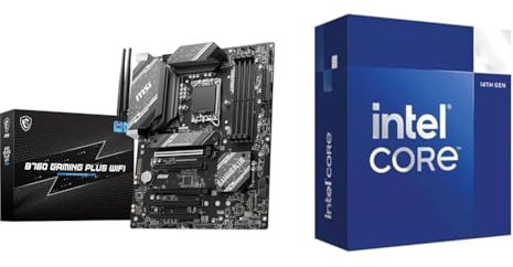MSI B760 Gaming Plus Wi-Fi 6E - Placa Base ATX + Intel Core i5-14400, procesador para Equipos de sobremesa, 10 núcleos