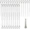 Eupneicu Spiedini In Acciaio Inossidabile [36 Pezzi], Spiedini Per Barbecue, Spiedini In Metallo, Spiedini Per Kebab, Per Falò, Grill [20 Cm]