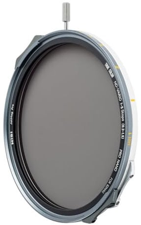 NiSi JetMag Pro Vario-ND True Color 1-5 stop (ND2-ND32), filtro ND variabile magnetico con polarizzazione. Vetro ottico, nanocoating, ultra-sottile. Richiede anello JetMag Pro.