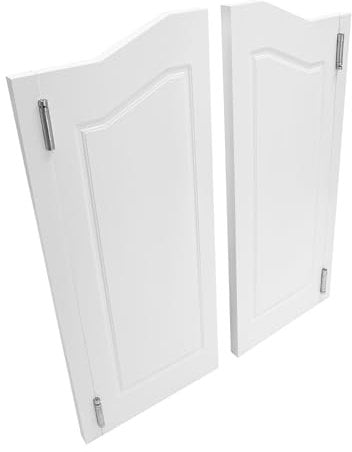 Porta a battente in legno, porta a battente, porta a battente in legno, porta a lamelle interna, 2 ante, 81 x 106,5 cm, spessore porta 3,5 cm, ideale per bar, giardino e salotti, con funzione di
