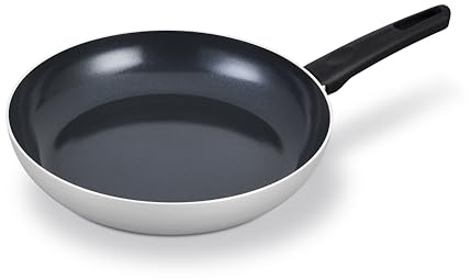 Brabantia INDU+ Poêle à Frire 30 cm - Tous Feux dont Induction - Revêtement Céramique sans PFAS - Aluminium Recyclé - Gris