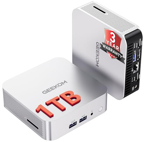 GEEKOM [2026 Corporate Bulk Choice] Mini PC A7 with AMD Ryzen 5 7535HS 16GB DDR5 & 1TB SSD(Expandable) Windows 11 Desktop Mini Computers for Office,8 Premium Quality Supports|USB4|8K|SD