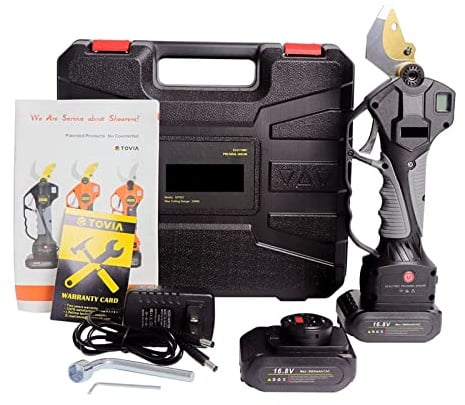 Sécateur électrique sans fil 25mm 16.8V Lithium-ion sécateur efficace arbre fruitier bonsaï élagage Branches Cutter Jardin, Buissons et Branches