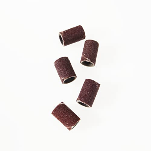 Promed 100x Profi Schleifhülsen mittlere Körnung, Gelnägel, Acrylnägel, Hornhaut Schleifbänder Aufsatz, Maniküre Pediküre Fußpflege, Elektrische Nagelfeilen