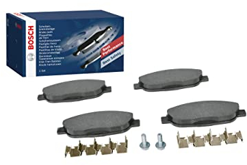 Bosch BP1173 - Plaquettes de Frein Avant pour Voiture - Qualité Bosch - Réduction du Bruit et de la Poussière - Certifié ECE-R90 - Sans Cuivre - Jeu de 4 Plaquettes - Avec Accessoires