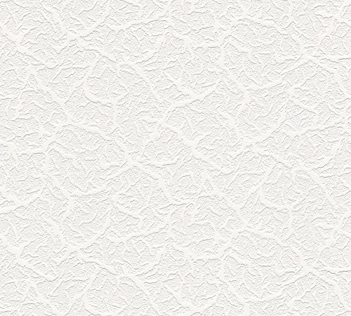A S Creation 9878-10 - White Blown Paintable