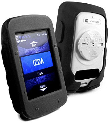 Tuff-Luv Silikon Schutzhülle Case & Schirm-Schutz für Garmin 520 - Schwarz