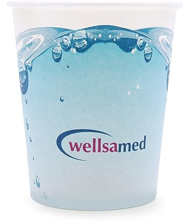 Wellsamed 100 Stück Einwegbecher Pappbecher Trinkbecher Becher Papierbecher Einweg Papier 0,18 Liter Motiv: Bubble
