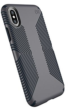 Speck Products Presidio Grip Case for iPhone XS/iPhone X, Graphite Grey/Charcoal Grey (103131-5731)