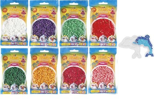 Hama Bügelperlen Konvolute Groß Sets zur Auswahl (10 Farben Mix 2)