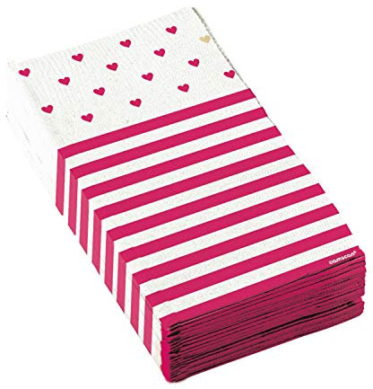 Amscan 9903117 - Servietten Everyday Love, 33 x 33 cm, 16 Stück, Valentinstag, Herz, Hochzeit