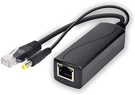 Ubibot POE Splitter for GS1-AETH device, DC 12V Output, IEEE 802.3af Compliant, for Non-PoE IP Camera, AP, Router Voip Phone