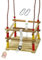 h2i Gitterschaukel aus naturbelassenem Holz | Babyschaukel mit Haltegurt & Verschluss | Kleinkindschaukel ab 12 Monate | Schaukel für Outdoor & Indoor