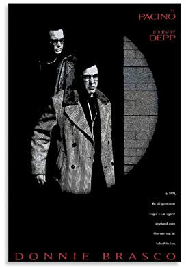 WRIO Donnie Brasco DVD Poster dekorative Malerei Leinwand Wandkunst Wohnzimmer Poster Schlafzimmer Malerei 24x36inch(60x90cm)