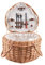 Picknickkorb mit großer Kapazität im Freien Herzförmiger Picknickkorb Rattan Wicker Aufbewahrungskorb Mit Aus Weißem Futter Faltbarer Doppelgriff Design Compact Picknickkörbe Set Geschenk für Jungen M