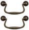 Fuxxer - Lot de 2 tiroirs antiques pliables - Design en fer bronze - Pour portes coulissantes, armoires, commodes, cuisines, buffets, coffres etc. - Vintage maison de campagne rétro, 99 x 50 mm