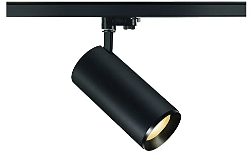 SLV 3 Phasen System Leuchte NUMINOS® XL / LED 3-Phasen-Strahler, Spot, Decken-Strahler, Decken-Leuchte, Schienensystem, Innen-Beleuchtung / 3000K 36W 3530lm schwarz dimmbar 24Grad