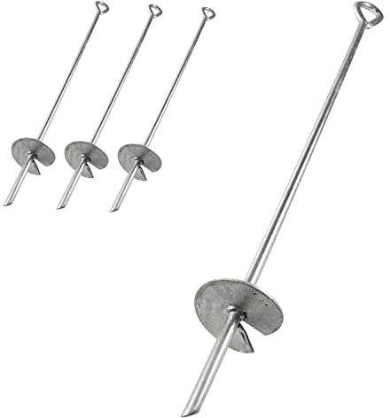 2X Erdanker Sturmsicherung 60 cm lang - Stahl Anker - Bodenanker für Zelte, Spielgeräte, Slackline