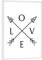 artboxONE Poster mit weißem Rahmen 18x13 cm Typografie Love Arrow Sign - Bild Love Poster Arrow Arrow Quote