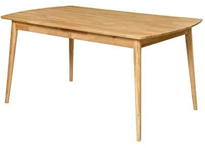 Nordic Story Esstisch Scandi 1 (eckig) • Holztisch aus Massivholz (Eiche) • Tisch für Küche, Esszimmer & Wohnzimmer • Eiche Natur • Tisch (180 x 100 x 75 cm)