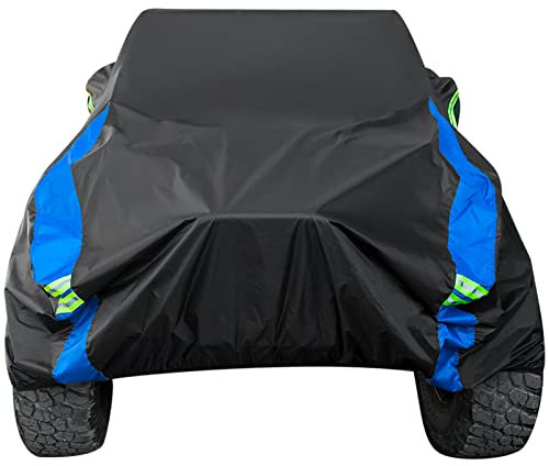 Avecrew Abdeckung für Jeep Wrangler, wasserdicht, 4-Türer, Allwetter für Jeep, Regenschutz für Autos, Outdoor, vollständiges Äußeres für Jeep-Abdeckungen, passend für JK JL TJ YJ CJ