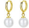 Perlenohrringe 925 Perlenohrringe Hängend für Damen,1 Paar Hypoallergene Ohrringe Gold Creolen Gold Klein Perlenschmuck Goldene Ohrringe Damen 10mm