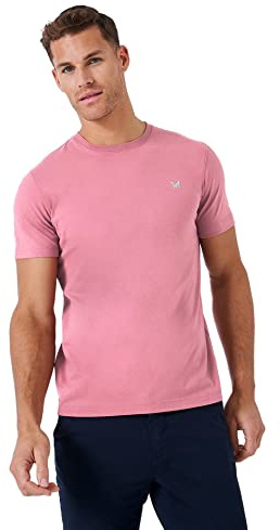 Crew Clothing Mens Crew Neck T-Shirt 'Classic Tee' - Short Sleeved (Deco Rose) L