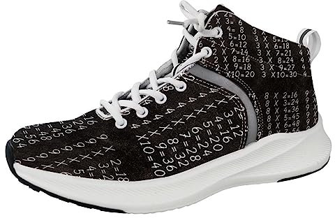 Multiplikation Tisch Herren Laufschuhe Sneaker Tennis Workout Walking Gym Sportschuhe, Mehrfarbig, 3.5 US