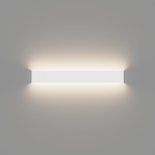 Klighten 24W Wandleuchte Innen LED 71CM Wandlampe Up Down Wandbeleuchtung Naturweiß 4500K für Schlafzimmer Wohnzimmer Flur Treppen (Weiß)