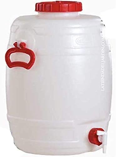 BOTTIGLIA POLIETILENE ALIMENTARE 30 LITRI PER Liquidi e BEVANDE Dimensioni: diametro 33 cm, altezza 47 cm e peso 1,6 kg.