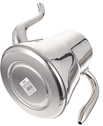 BESTonZON 1 Pc Pava Vierta Sobre Tetera De Cuello De Cisne Tetera Grande Cafetera Electrica Tetera De Gas Tetera Con Infusor Taza De Cafe Acero Inoxidable Calentador Oficina Antiguo