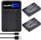 DuraPro Lot de 2 batteries KLIC-5001 DB-L50 + chargeur USB LCD pour Kodak EasyShare P712 P850 P880 Z730 Z730 Z7590 Z7590 Z760 Z760 DX6490 DX7440 DX7440 DX7590. Appareils photo numériques DX7590 DX7630
