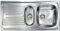 Yellowshop - ATLANTIC Lavello incasso acciaio inox piano dx o sx cm 100x50 con sifone e piletta (Piano a Sx)
