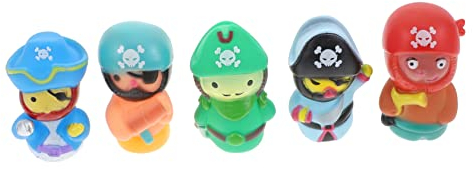 ibasenice 1 Satz Piratenfigur Fingerpuppen Spielzeug Piraten-handpuppe Fingerpuppen Bausatz Mini-Piraten Piraten Fingerpuppen Miniforce-spielzeuge Bade Fingerpuppen Vinyl Baby Kind Puzzle