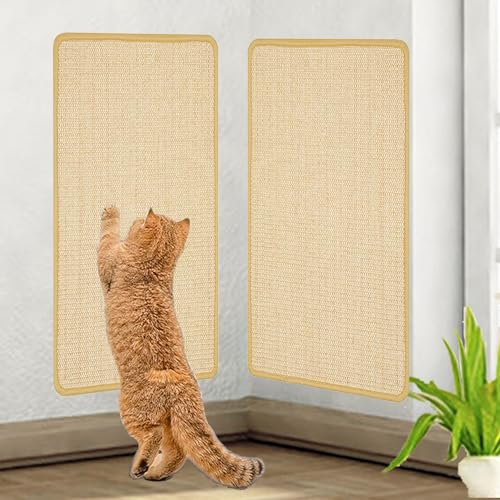 2 Piezas 50x25cm Rascador Sofa Gatos, Alfombrilla para rascar para Gatos, rascador Sofa Gatos protección contra rasguños para sofá, Alfombra Rascador para Gatos Antideslizante