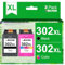 302XL Tintenpatronen, Ersatz für HP 302 XL, Schwarz und Farbe, für HP DeskJet 3630 3632 3639 Envy 4520 4525 4527 OfficeJet 3831 3833 3830 (1 Schwarz, 1 dreifarbig)