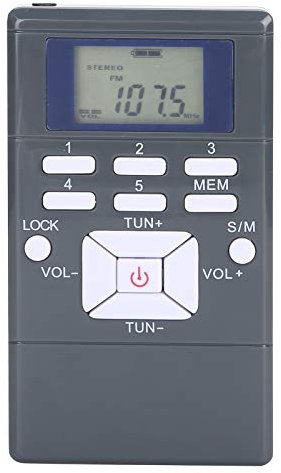 Tragbares FM-Taschenradio, Digital-T-ing-FM-Stereoradio, Betrieben mit 2 AAA-Batterien mit LCD-Display, Kopfhörer für Spaziergang/Joggen/Fitnessstudio/Camping,