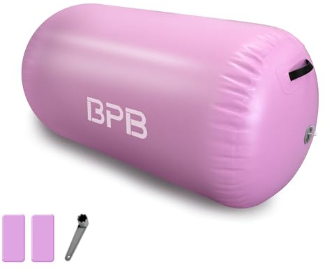 BPB Air Roller Inflatable Gymnastics Barrel 100CM Tumbling Mat Air Tumble Track Mat Backbend Trainer for Exercise, Training, Fitness, Yoga, Backflip, Home Use & Gym