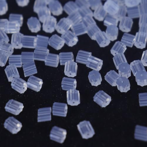 Silikon-Ohrring-Verschlüsse für Ohrstecker, 1200 Stück, transparente Kupplungsstopper, Ersatz für Ohrstecker, Fischhaken-Ohrringe, Ohrring-Stopper, Ersatz