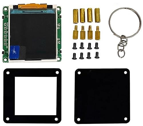 Mozzdsa ESP32 C3 Entwicklungsbrett 1,44-LCD-Bildschirm Desktop-Accessoires Tragbarer Mini-Fernseher Portabler Anhänger Lvgl Spaceman St7735 Robust Schwarz B