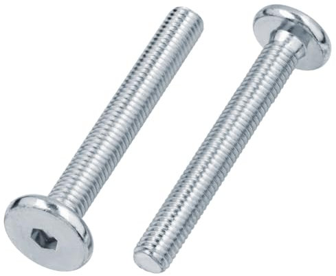 10 tornillos de cabeza plana con hexágono interior, M6 x 30, tornillos para muebles, conector de cabeza plana